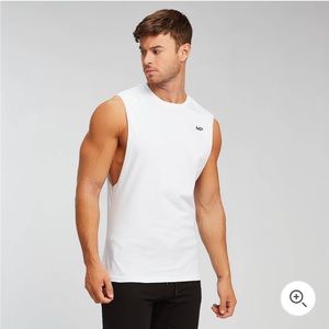 Brand new with tag men’s workout athletic white tank top body builder muscle